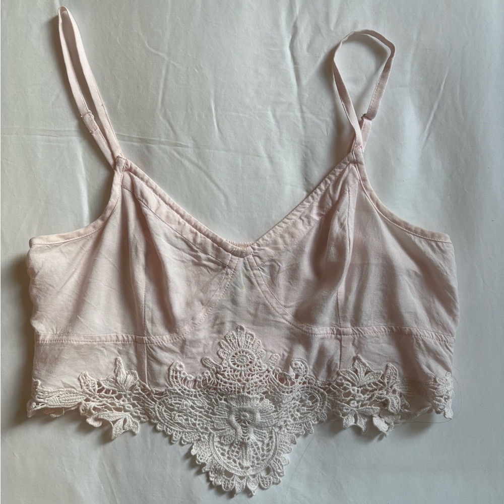 Free People Light Pink Lace Bandeau
